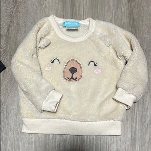 4/$20 Cream Bear Face Kids Sweatshirt